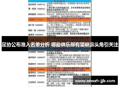 足协公布准入名单分析 哪些俱乐部有望崭露头角引关注 足协公布准入名单分析 哪些俱乐部有望崭露头角引关注